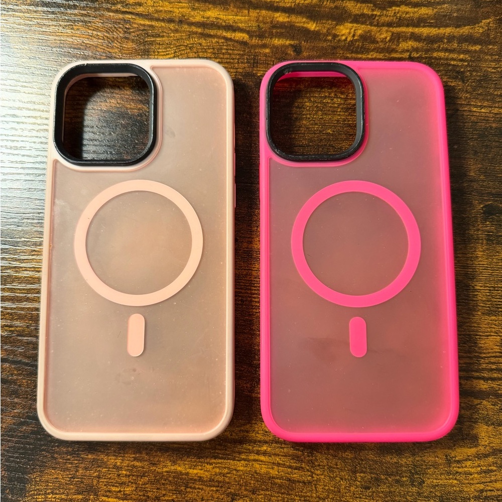 2 MOCCA for iPhone 13 Pro Max Case Magsafe 6.7" Hot Pink & Pink USED